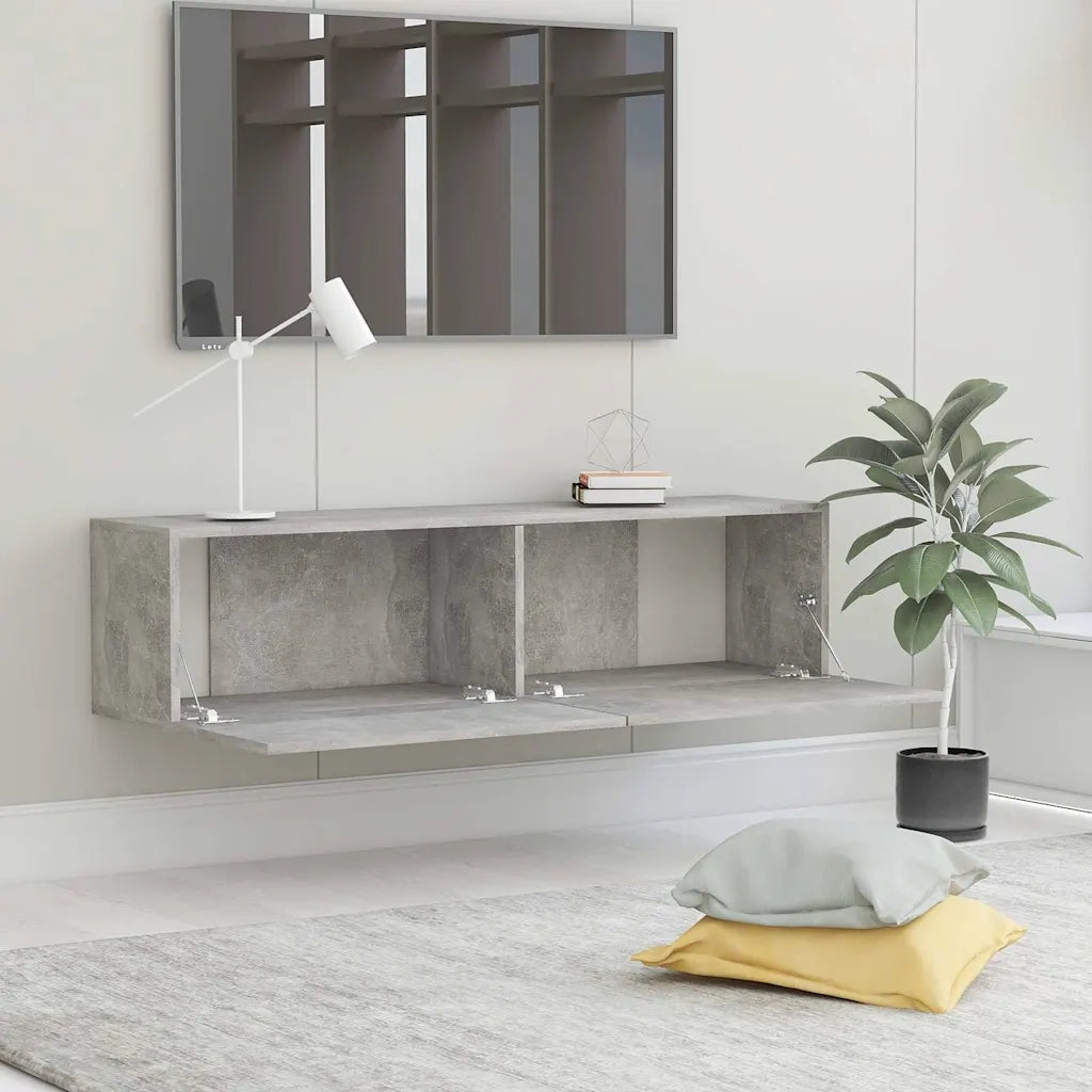 Mobile TV Grigio Cemento 120x30x30 cm in Truciolato