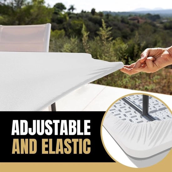 Telaio per tavolo impermeabile - flessibile - elastico - senza pieghe - robusto - ideale per esterno - 182 x 76 cm - copertura per tavolo