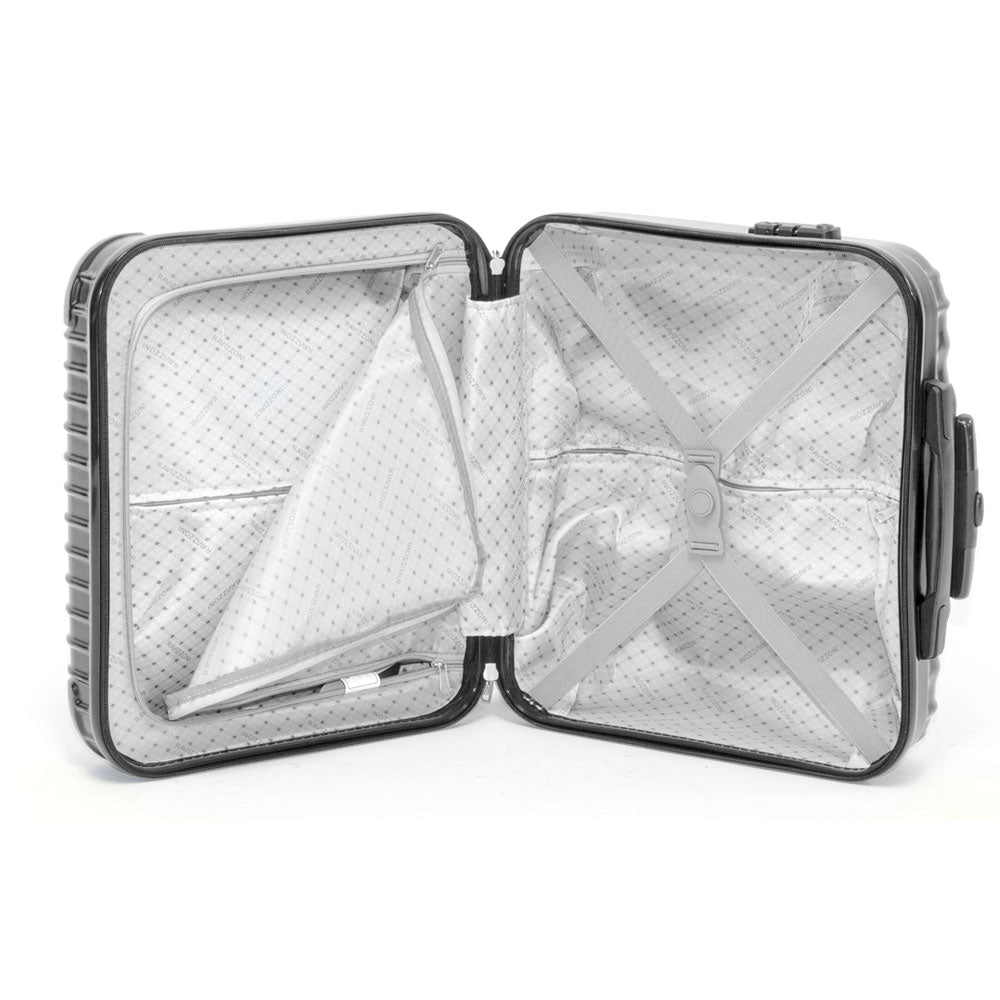 Trolley Valigia Rigida Bagaglio a Mano in Policarbonato 4 Ruote Ravizzoni Barbados Silver