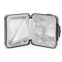 Trolley Valigia Rigida Bagaglio a Mano in Policarbonato 4 Ruote Ravizzoni Barbados Silver