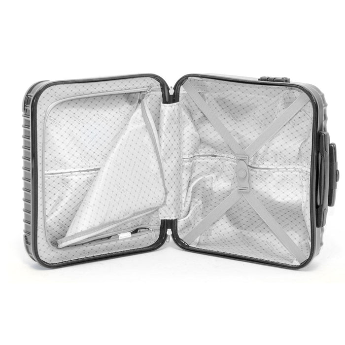 Trolley Valigia Rigida Bagaglio a Mano in Policarbonato 4 Ruote Ravizzoni Barbados Silver