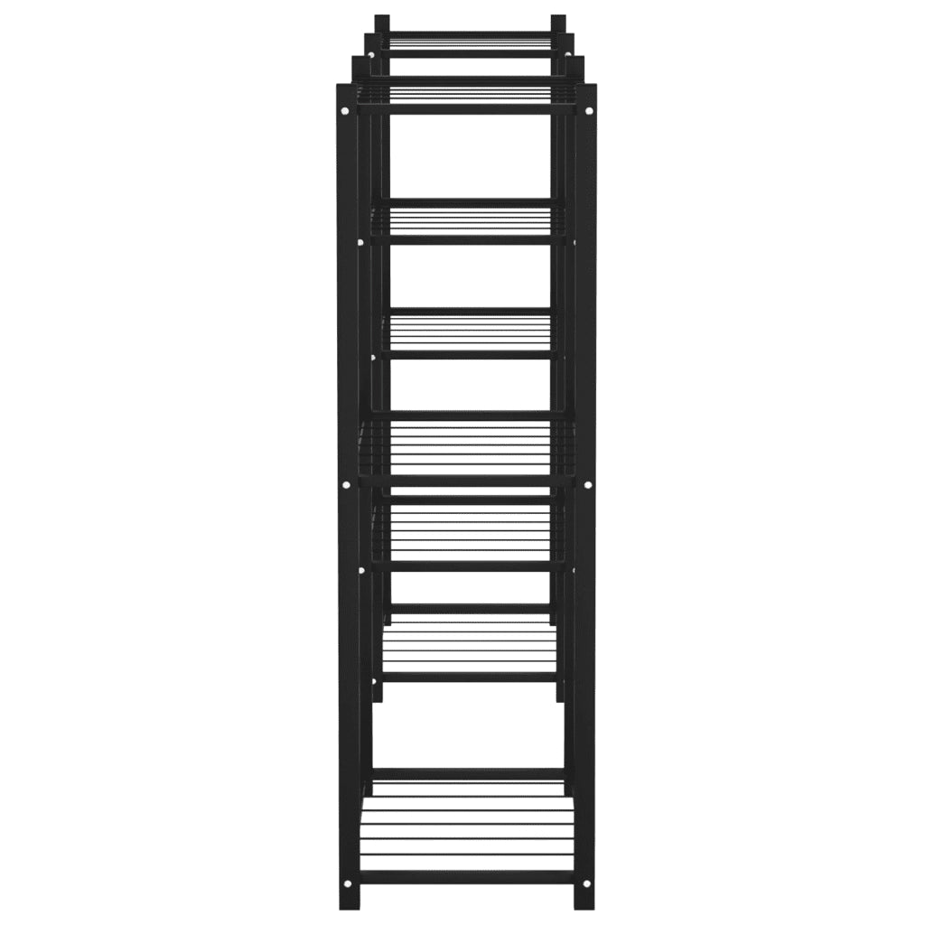 Portafiori 83x25x80 cm Nero in Ferro 343127