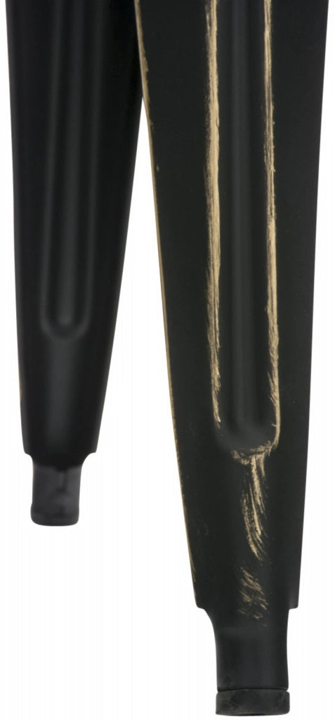 Set 4 Panchetti Impilabili Armin In Metallo nero-oro