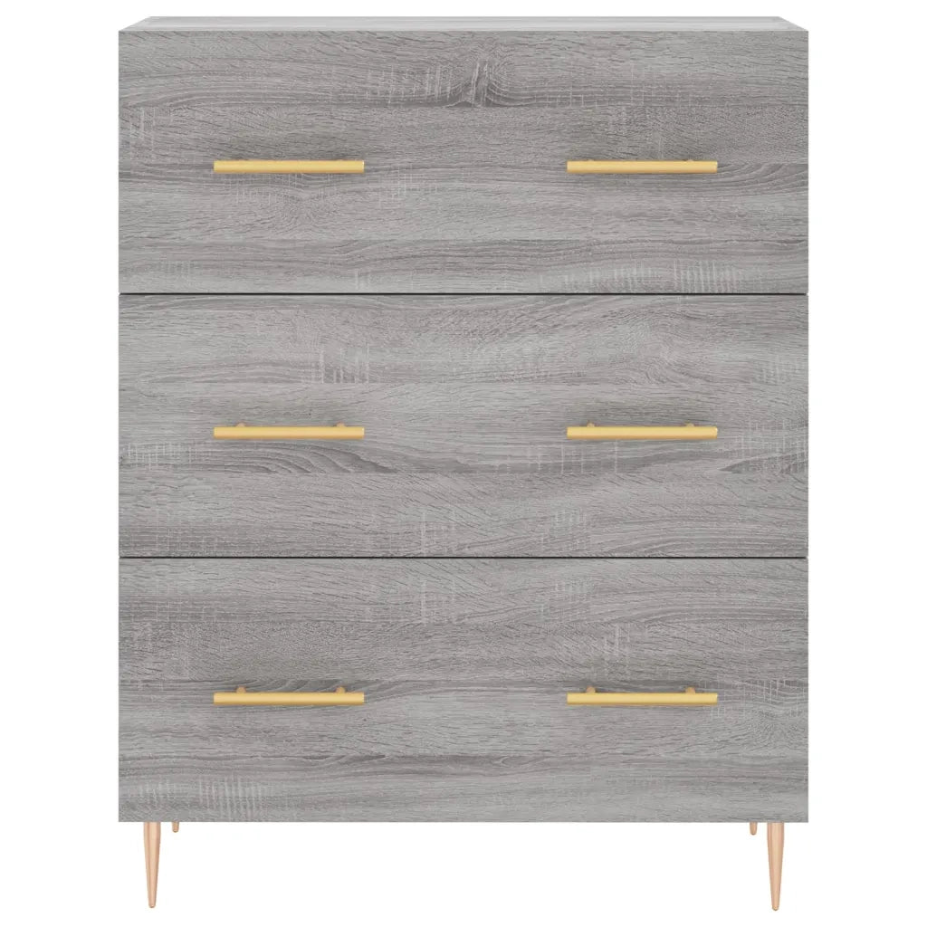 Credenza | Madia | Buffet da pranzo | Armadio da pranzo Grigio Sonoma 69,5x34x90 cm in Legno Multistrato