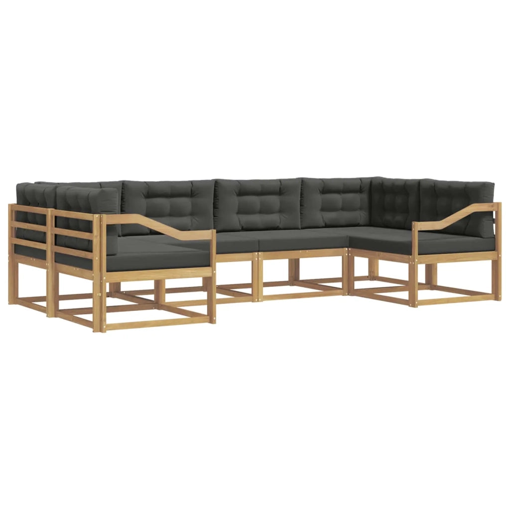 Set di divani da esterno 6 pz Bianco e Antracite 3386951