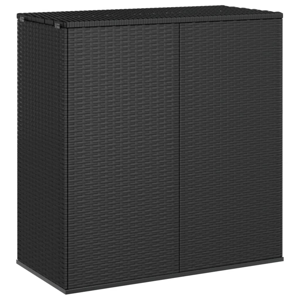 Contenitore per cuscini contenitore da giardino in resina intrecciata 100 x 49 x 103,5 cm nero 02_0013156