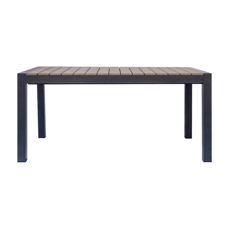Tavolo Maiorca 160/210 Alluminio Antracite E Resinwood Moia