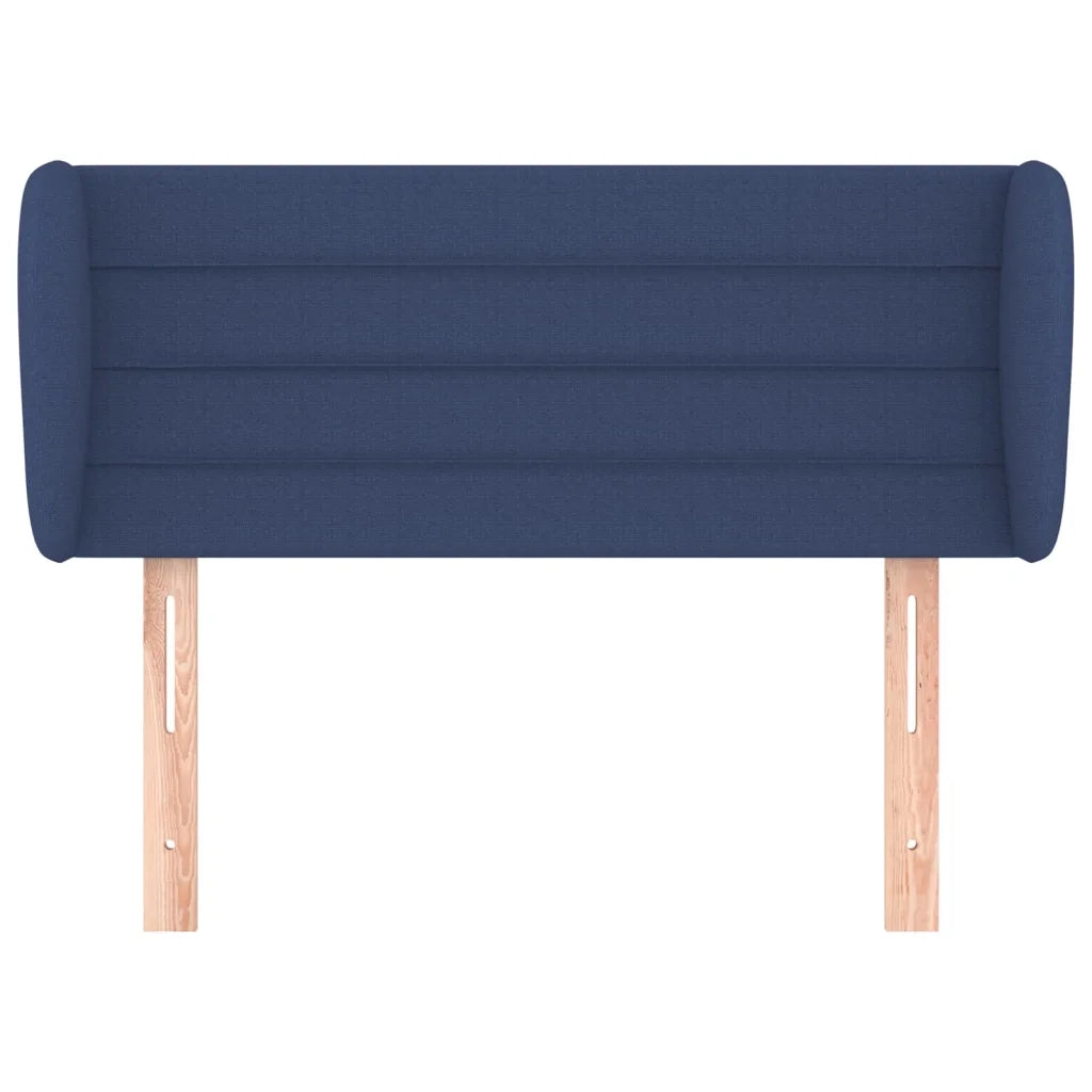 Testiera | Testata ad Orecchio Blu 93x23x78/88 cm in Tessuto