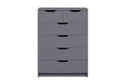 CASSETTIERA COMO' SILENZIA 5 CASSETTI 81,5x40x112,5 CM LAMINATO GRIGIO TITANIO