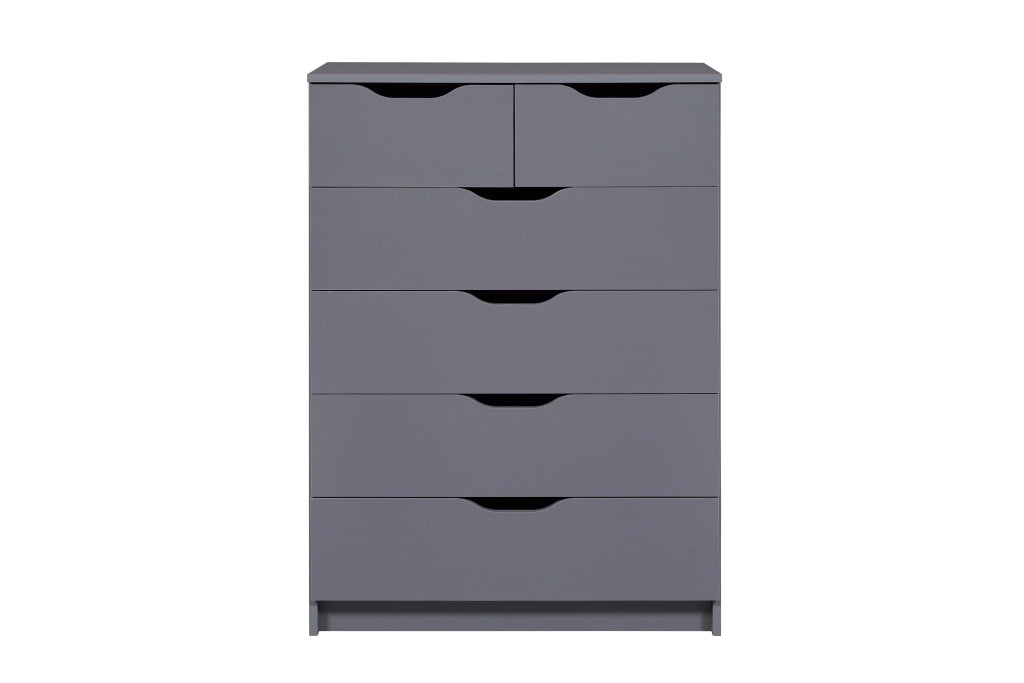 CASSETTIERA COMO' SILENZIA 5 CASSETTI 81,5x40x112,5 CM LAMINATO GRIGIO TITANIO