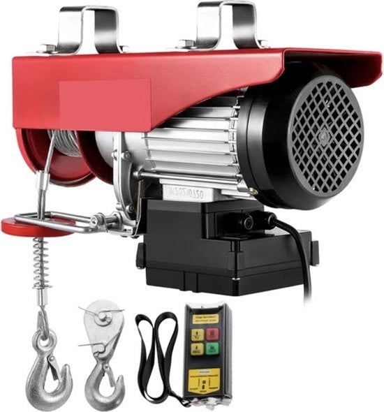 Hijskraan elettrica per garage - 200kg - motore di sollevamento e manovella - telecomando wireless - compatta e potente