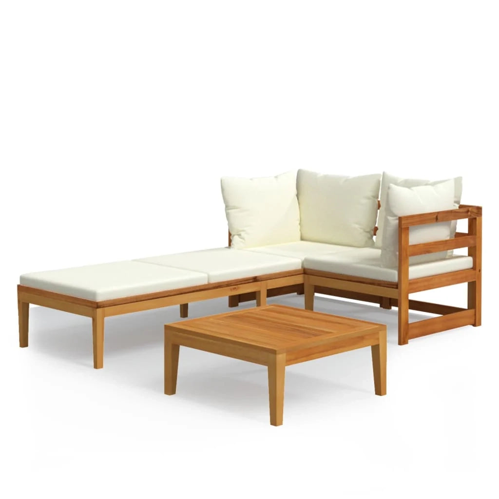 Set di mobili da giardino mobili da esterno 3 pezzi con cuscini bianco crema legno di acacia 02_0015923