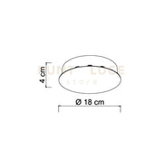 BASE-3-12R N LED   Base a raggio 3-6 luci  nero d.20cm