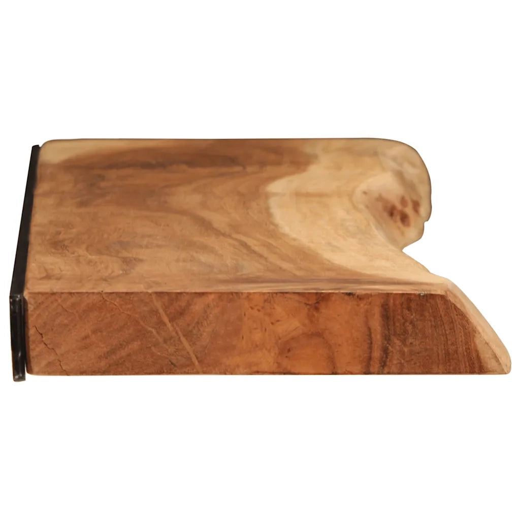 Mensole da Parete 2 pz 100x20x3,5cm in Legno Massello di Acacia 373627