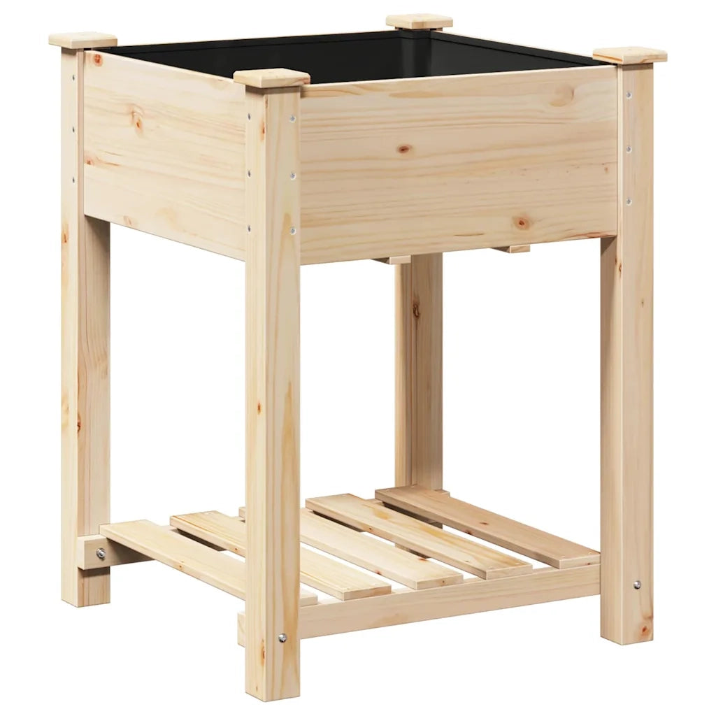 Vaso da giardino con lo scaffale Beige 60,5 x 60 x 76,5 cm 42006577