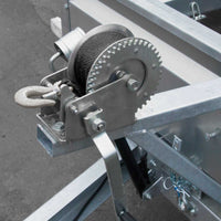 Verricello manuale 550 kg 7 m rapporto di trasmissione 4.1:1 argano con fascia