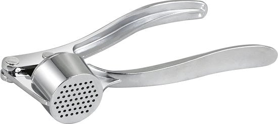 Knoflook e gherkin presso con manico in acciaio inossidabile