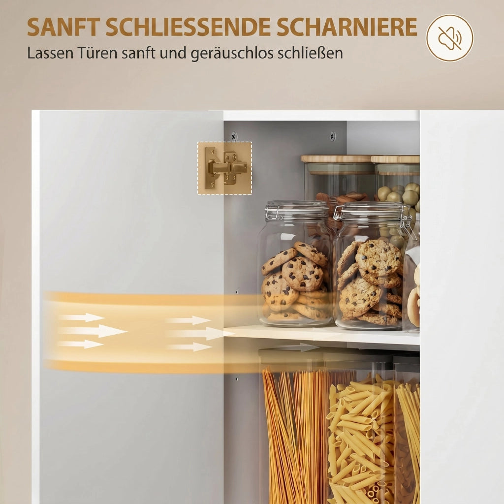 Armadio Alto da Cucina ¨C zephmum ¨C Bianco Lucido 180x60x200