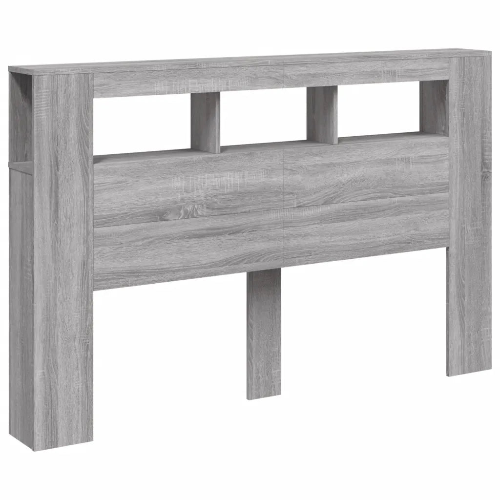 Testiera | Testata LED Grigio Sonoma 160x18,5x103,5 cm Legno Multistrato