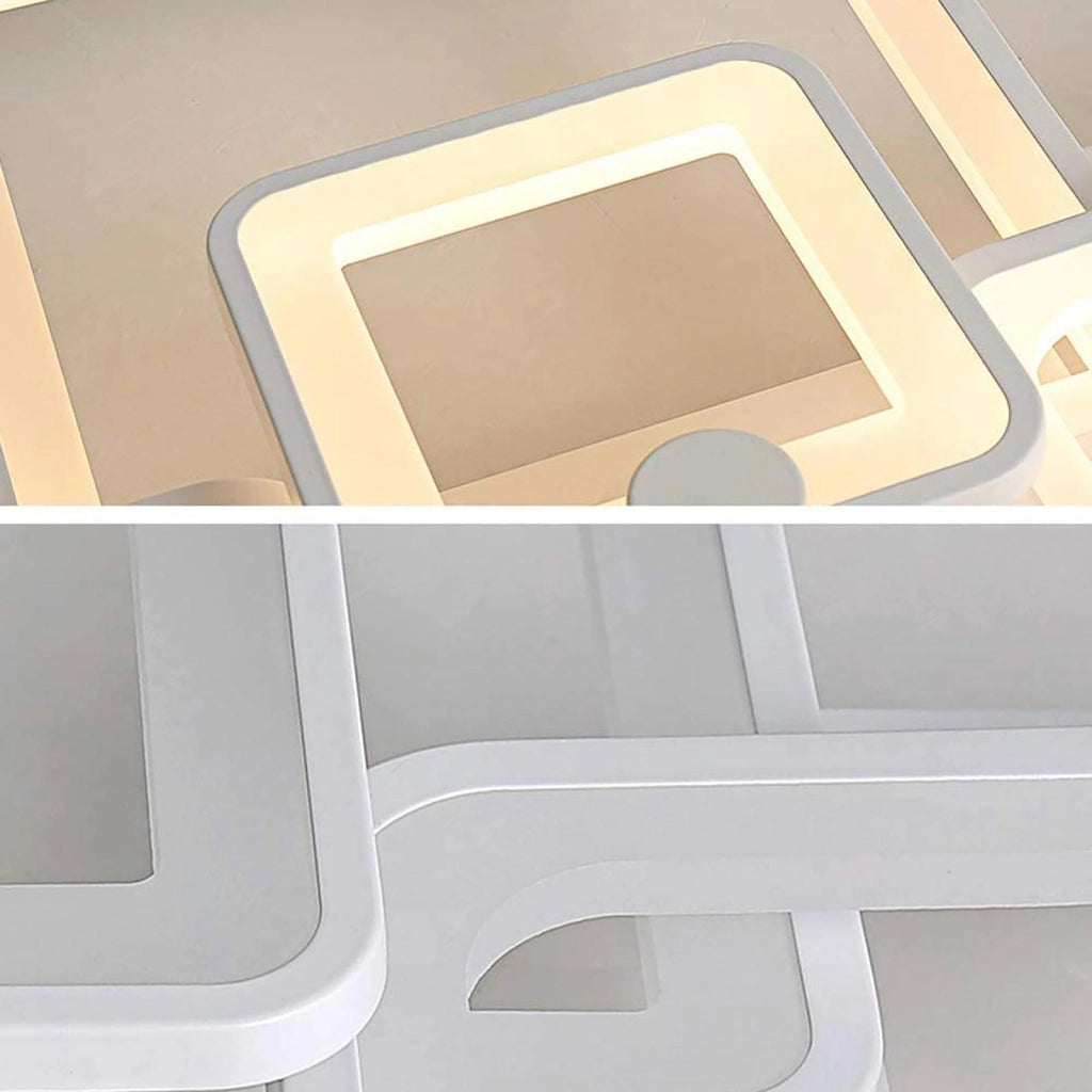 Plafoniera moderna LED 70W CCT DA 3000K A 6500K 6 quadrati luce soffitto camera letto soggiorno salotto 230V