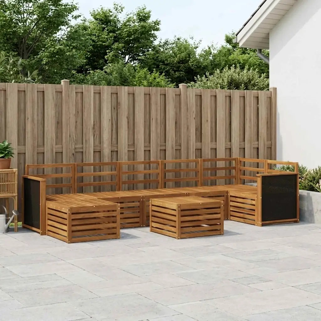 Set di divani da esterno 7 pcs Naturale 3384640