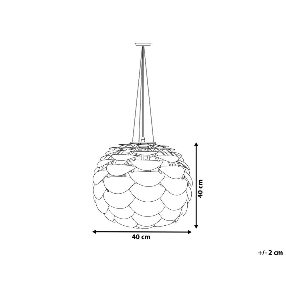 Lampadario Lampada a Sospensione a pigna illuminazione in metallo bianco