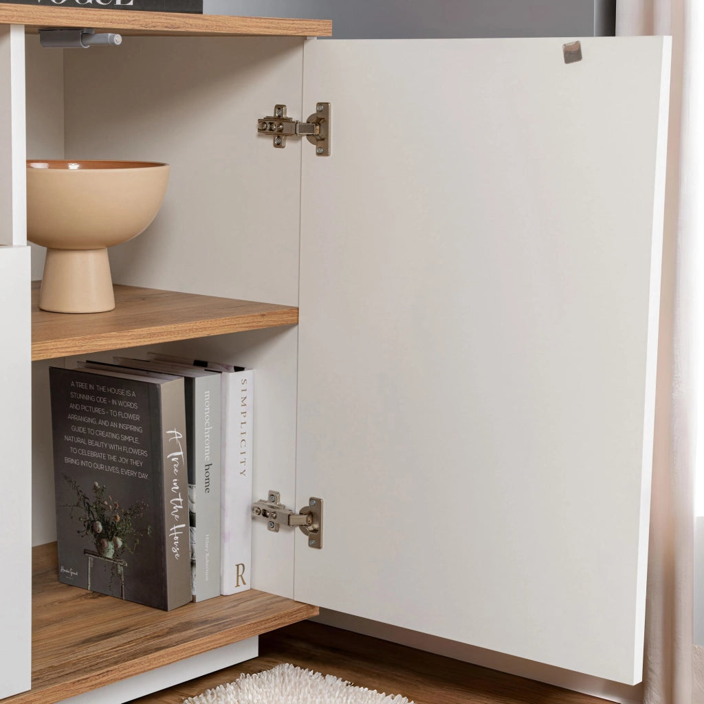 Credenza in legno "Arista" - 180 x 44 x 75 cm - Bianco