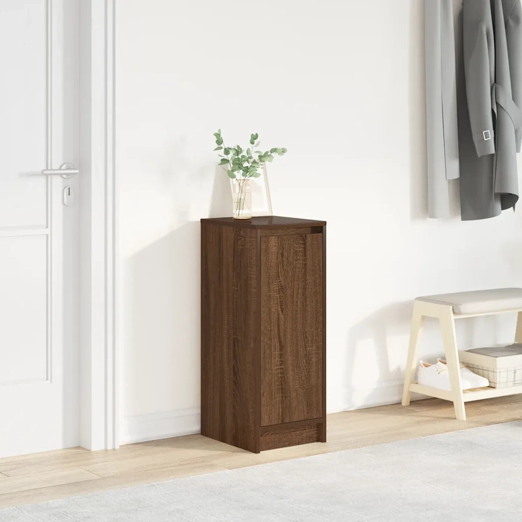 vidaXL Scarpiera Rovere Marrone 29,5x34x76 cm in Legno Multistrato