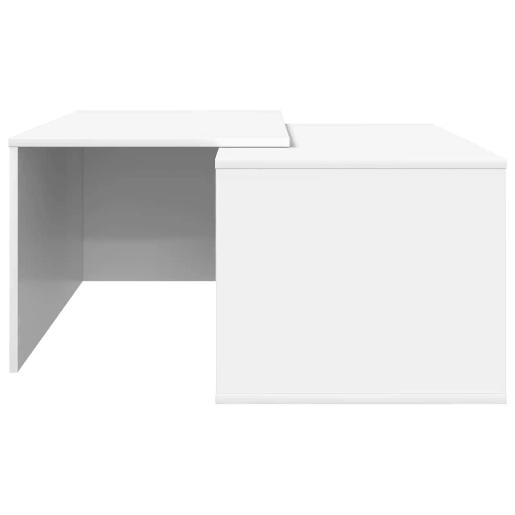 Set di Tavolini da Caffè 2 pcs Bianco Legno multistrato