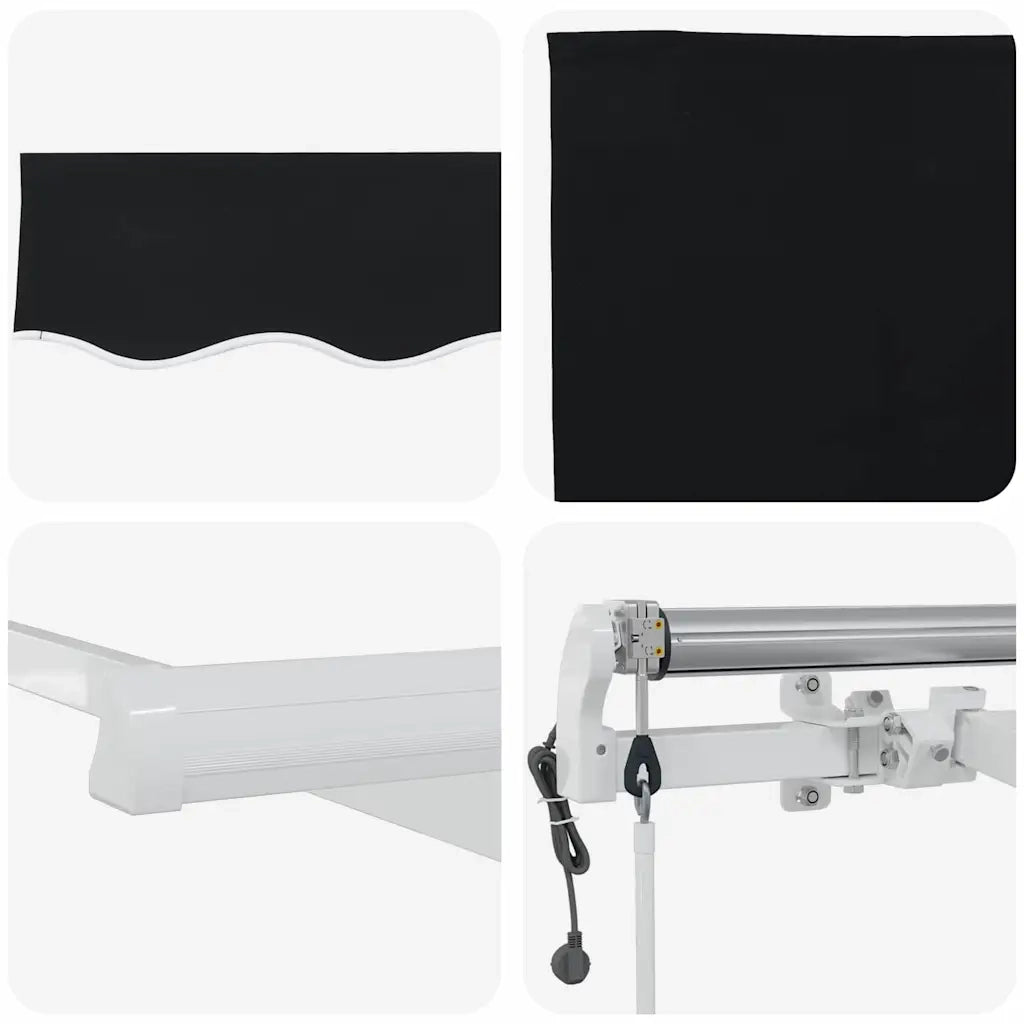 Tettuccio Elettrico Retrattile Nero 300 x 250 cm CFW8627672