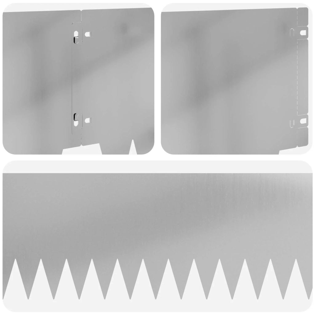 Bordura per Prato 30 pcs 103 x 25 cm metallo Argento 8008304
