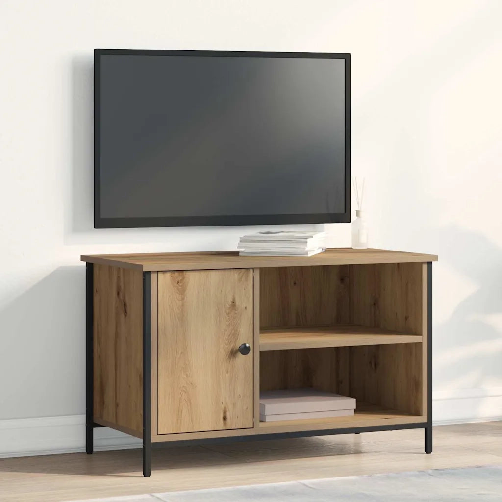 Mobile TV-Credenza per TV-Console TV rovere artigianale 80 x 40 x 50 cm Legno multistrato