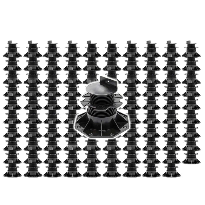 Set 100 supporti per pavimenti galleggianti, altezza regolabile 60-128mm Max 2700 kg, Pavimenti Decking