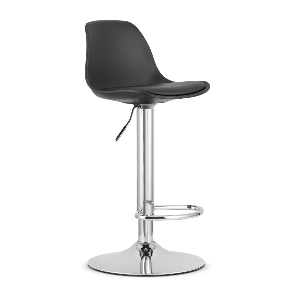 Sgabello girevole VALORA HOGA - Nero con base cromata x 2