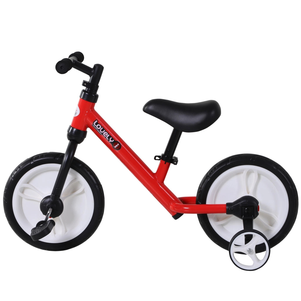 Bicicletta Bambini 2 in 1 ¨C zephmum ¨C Rosso, Acciaio, 12'