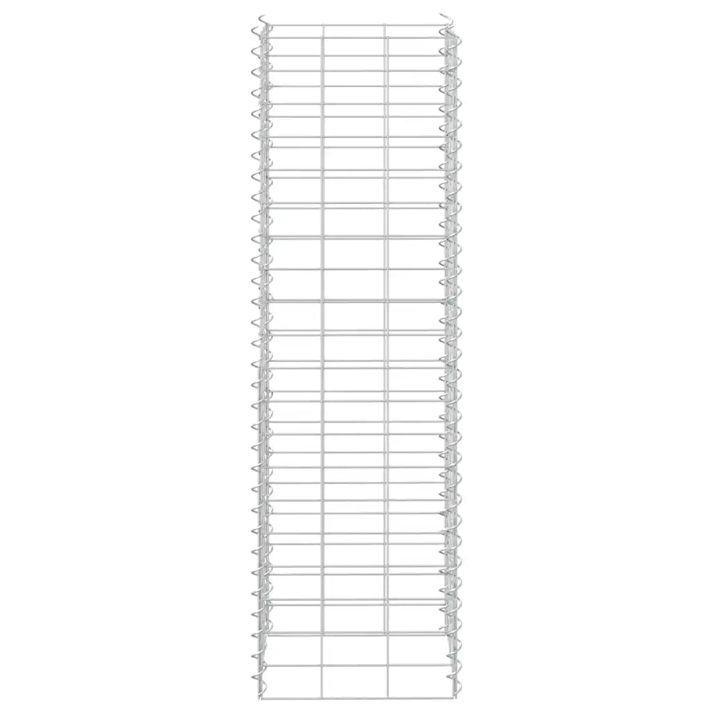 Fioriere | Cassetta per fiori | Vaso Rialzate a Gabbione 3 pz 30x30x100 cm in Ferro