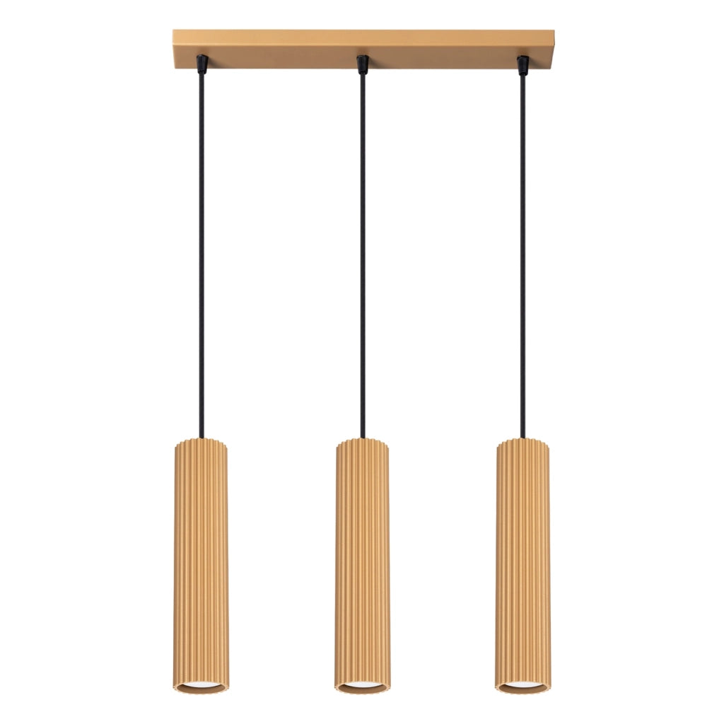 Sospensione moderna oro/nero 3 tubi GU10 GRAVIO Pure Lume