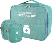 Set di medicinali per viaggio - 3 borse di farmacia per viaggio con grande capacità - Verde Classico