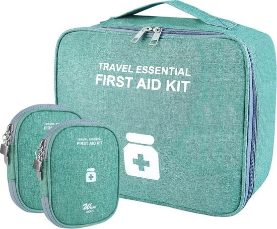 Set di medicinali per viaggio - 3 borse di farmacia per viaggio con grande capacità - Verde Classico
