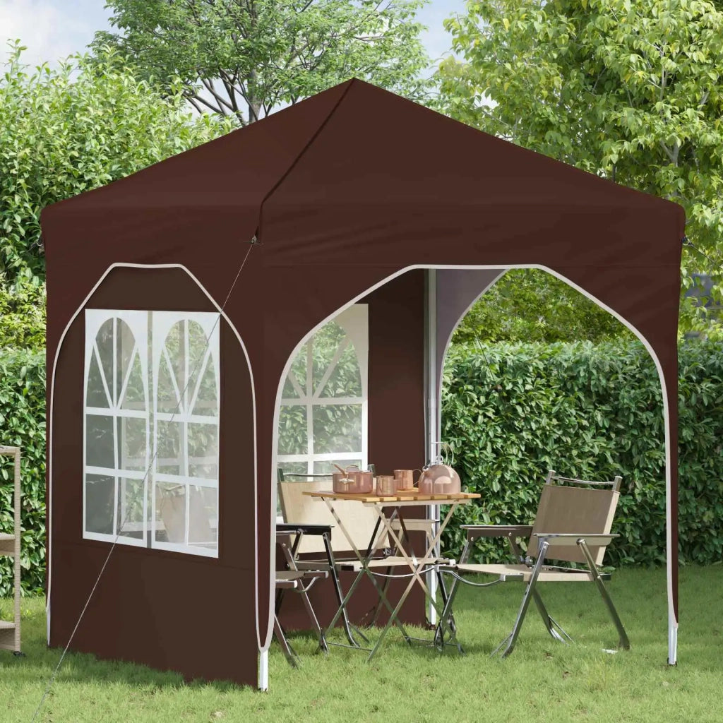 Tenda per feste a pop-up 192 x 192 x 245 cm Marrone