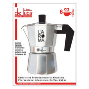 Caffettiera M.co De Luca Nero 6 Tazze