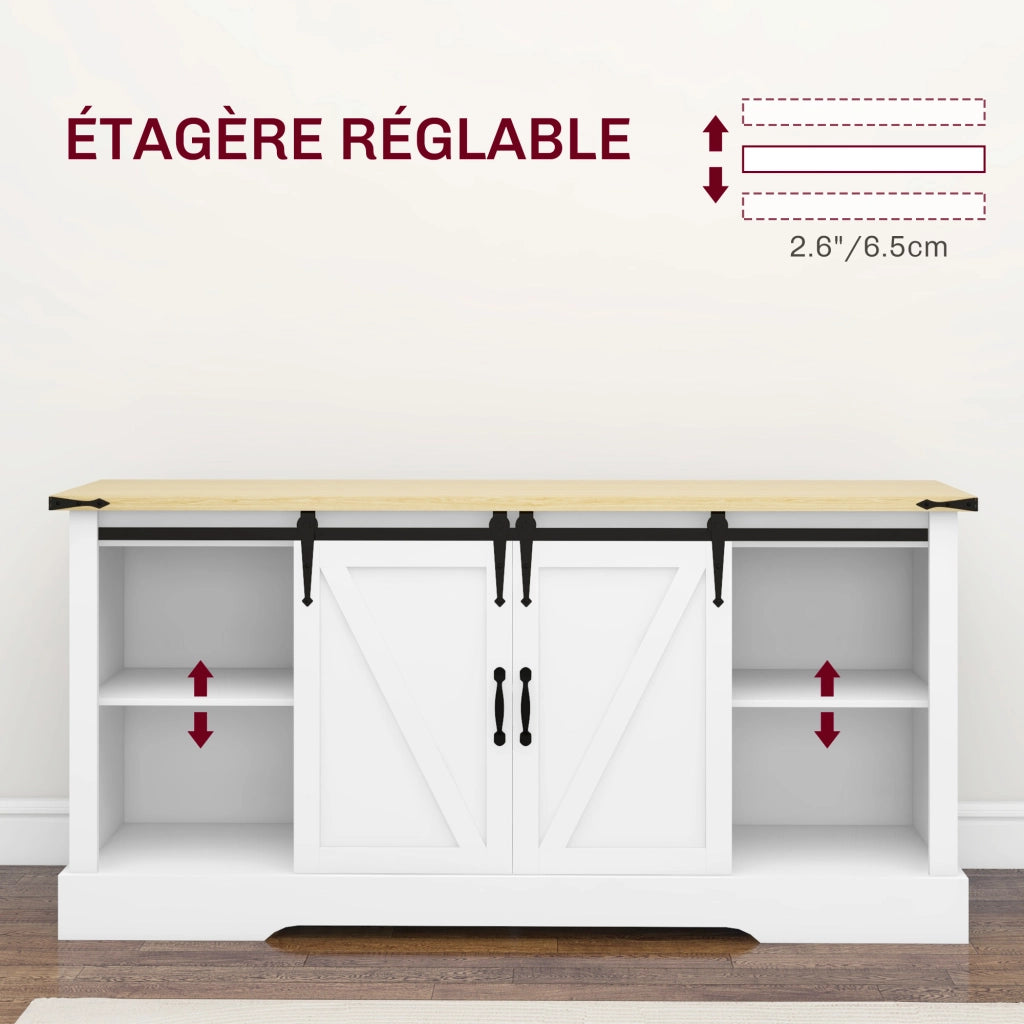 Armadio con ante scorrevoli ¨C zephmum ¨C bianco rovere 150x40x72 cm