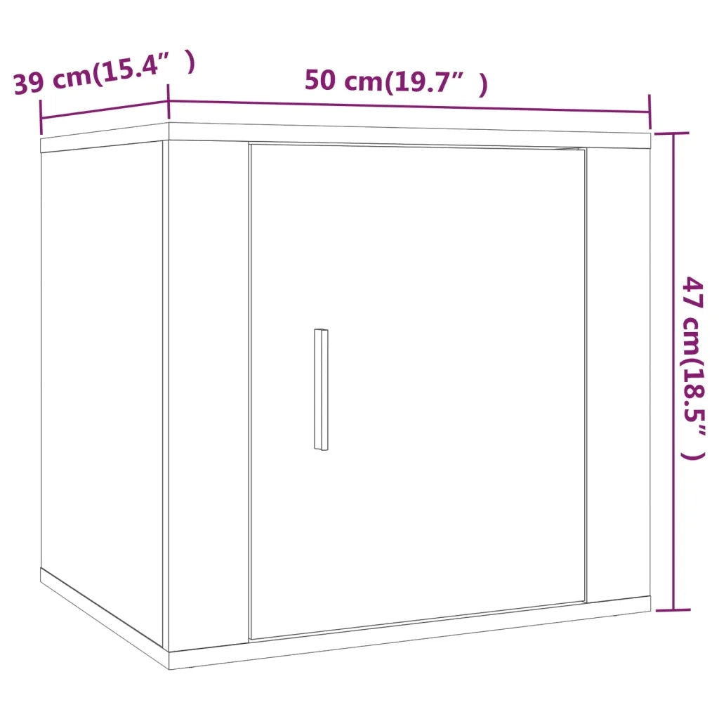 Comodino Bianco Lucido 50x39x47 cm cod mxl 38148