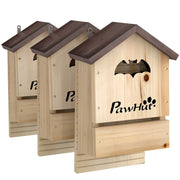 Set di 3 Casette per Pipistrelli 21,5x11,5x34 cm in Legno di Abete Naturale