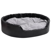 Lettino per Cani Nero e Grigio 99x89x21 cm Peluche e Similpelle CFW5832647
