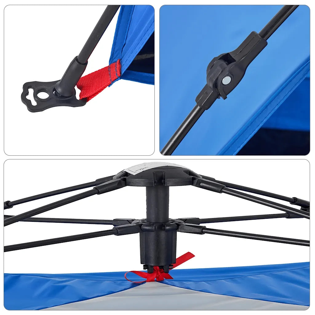 Tenda da Spiaggia 2Persone Azzurro Rilascio Rapido Impermeabile 4005293
