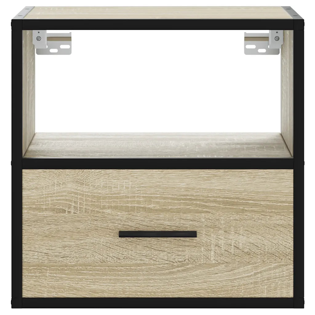 vidaXL Comodino a Muro Rovere Sonoma 40x31x39,5 cm