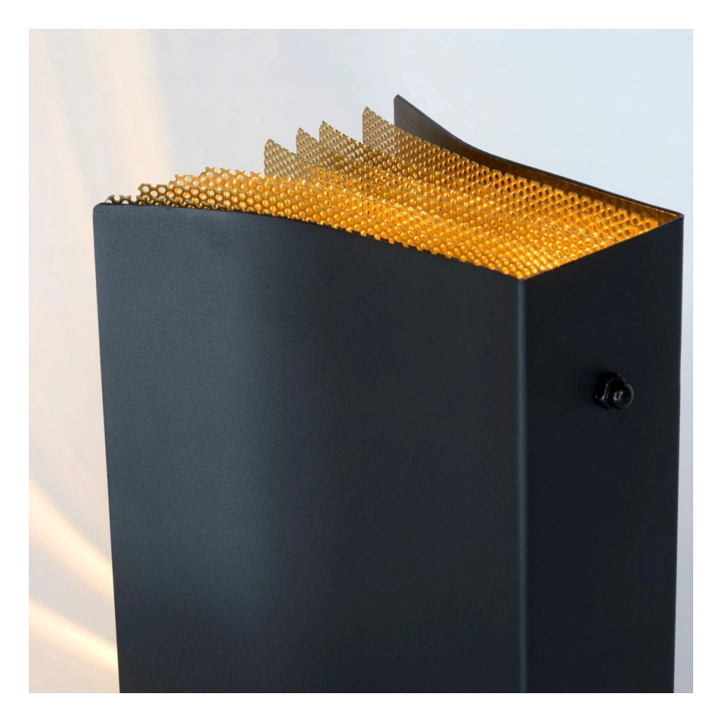 Lampada da tavolo Lucide Livret nera metallo E14 40W