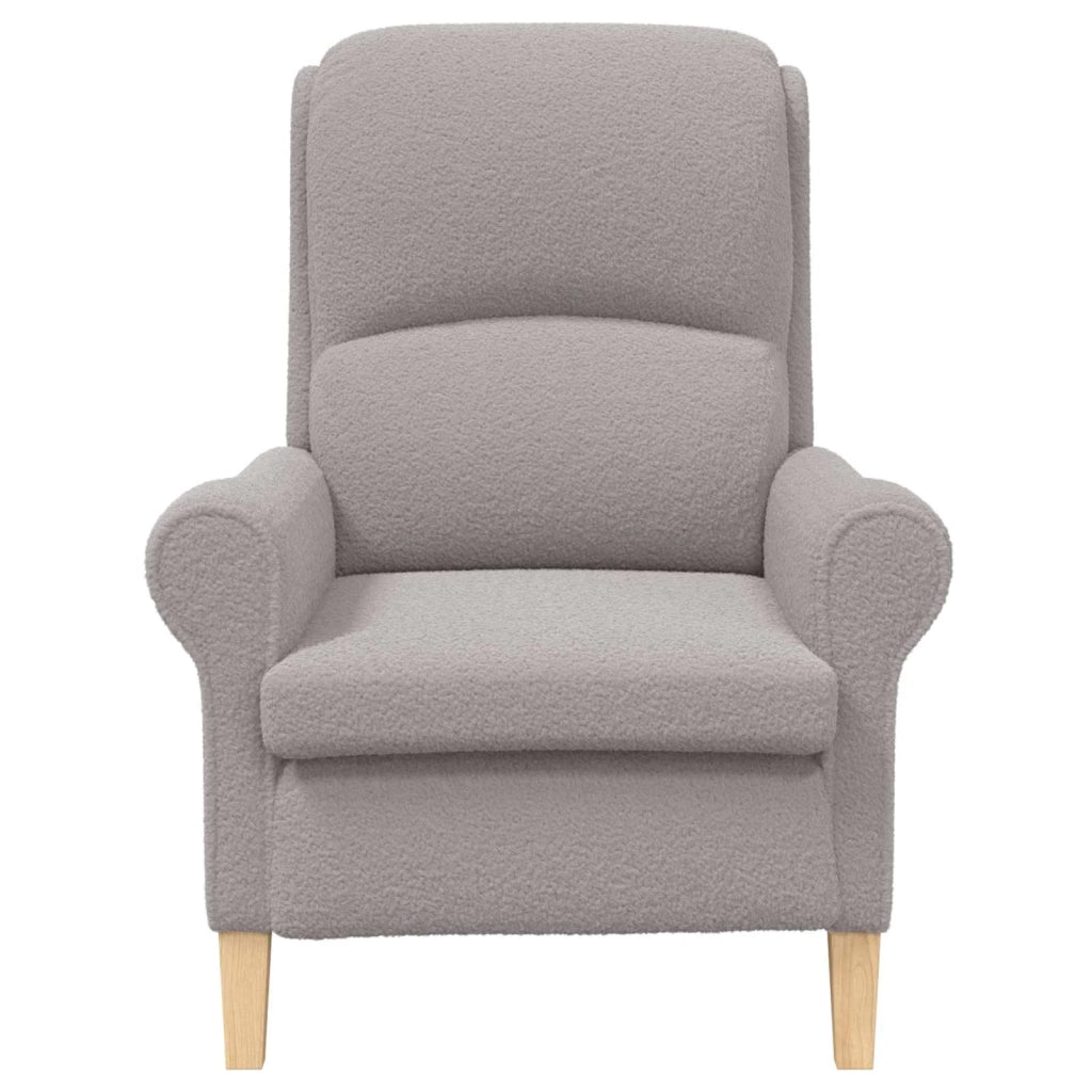 poltrona Grigio chiaro Tessuto Sherpa morbido 42009851