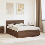 Struttura del letto con testiera Rovere Marrone 150 x 200 cm